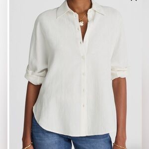Madewell NWT Cotton Double Gauze Oversize Shirt size small